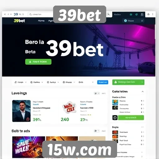 Análise da interface do usuário do site 39bet